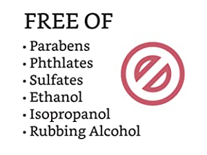 free of parabens phthalates sulfate ethanol isporopanol rubbing alchol